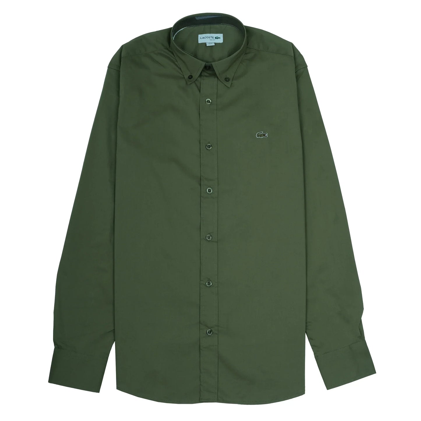 Lacoste Elegant Olive Green Slim Fit Shirt