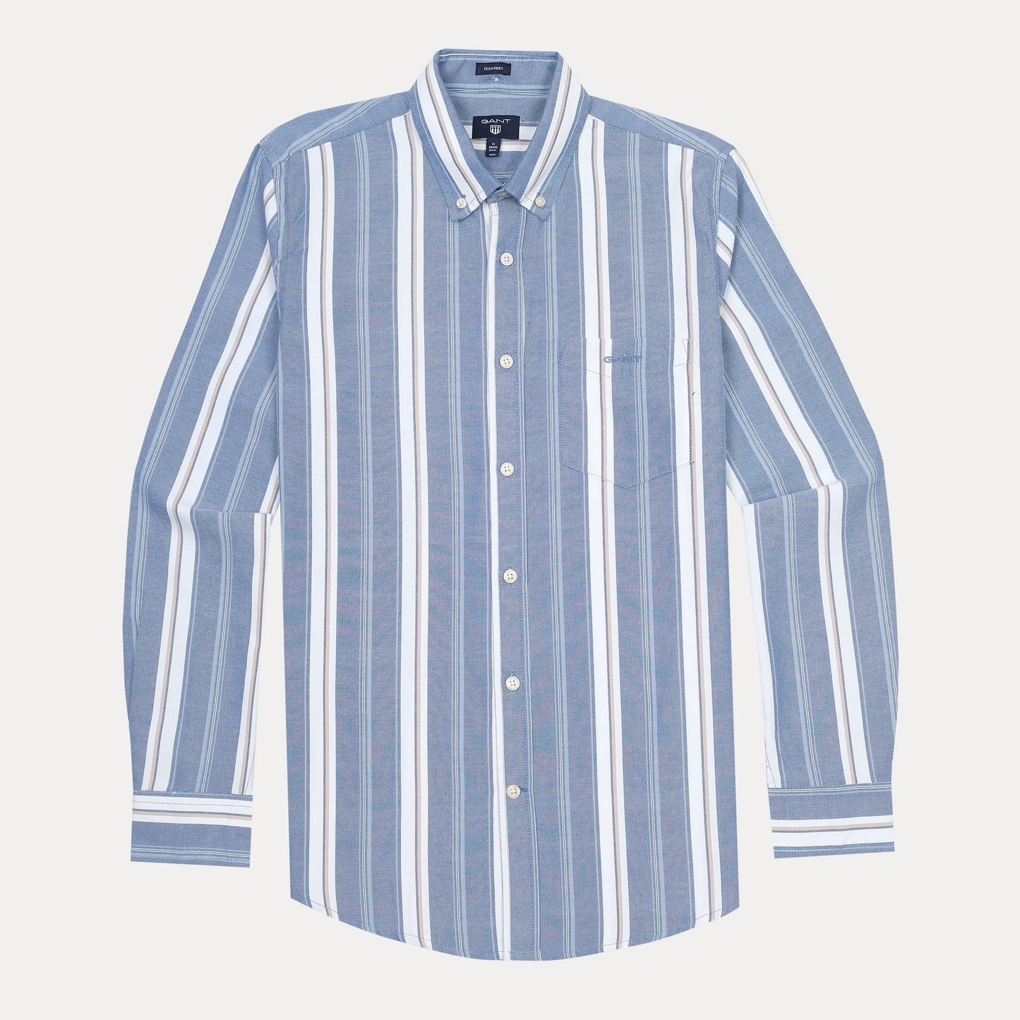 GANT Striped Serenity Tech Prep Shirt in Ocean Breeze