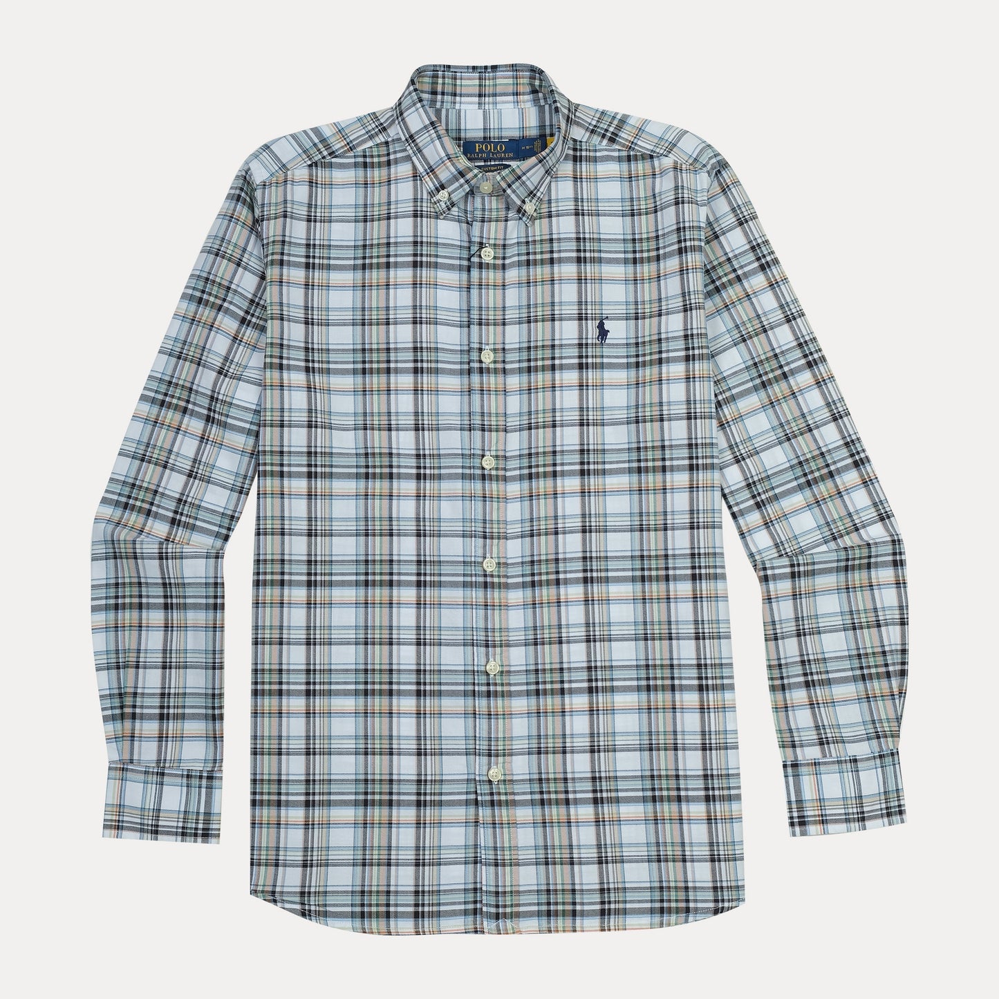 Polo Ralph Lauren Custom Fit Plaid Shirt in Serene Sky