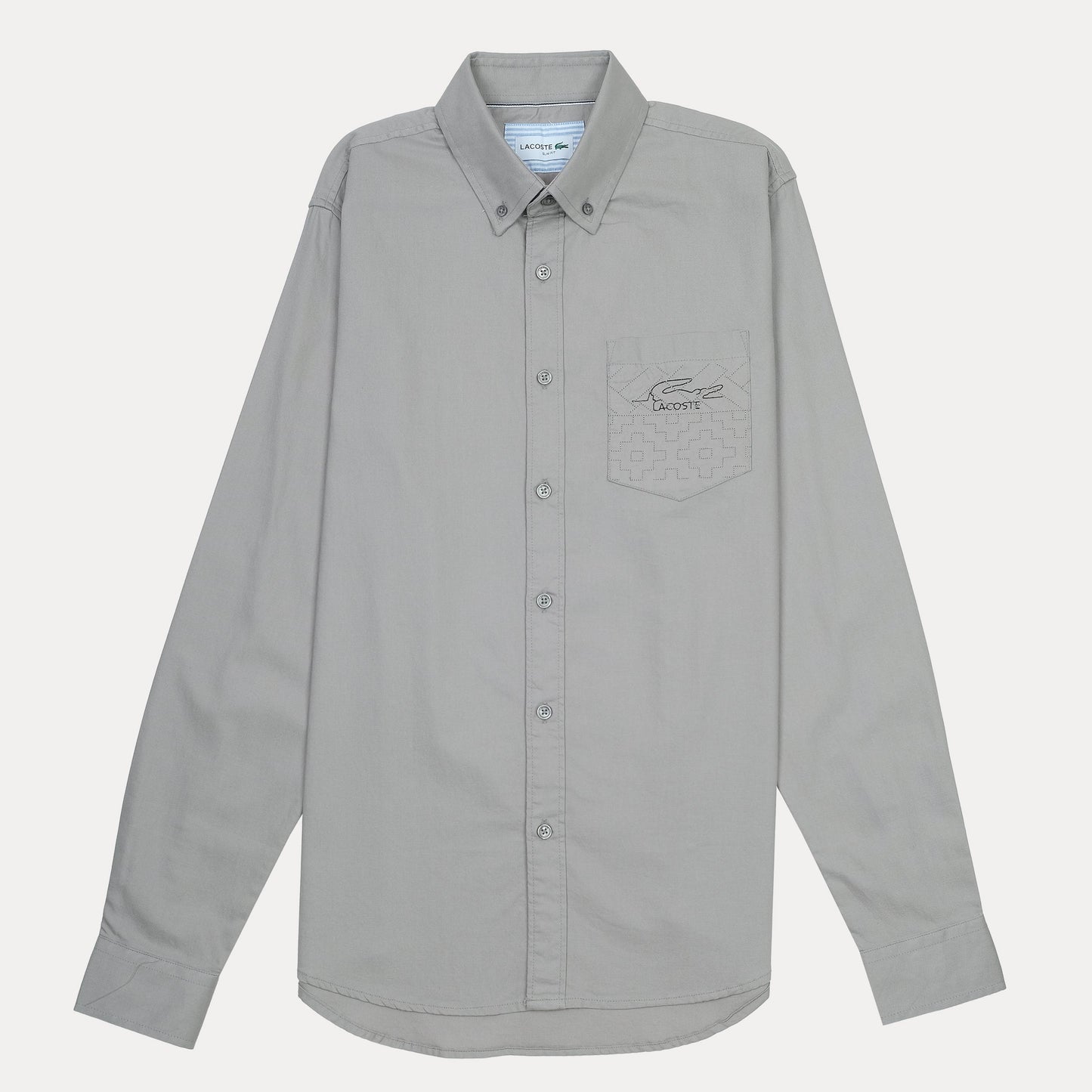 Lacoste Elegant Slate Button-Up Shirt