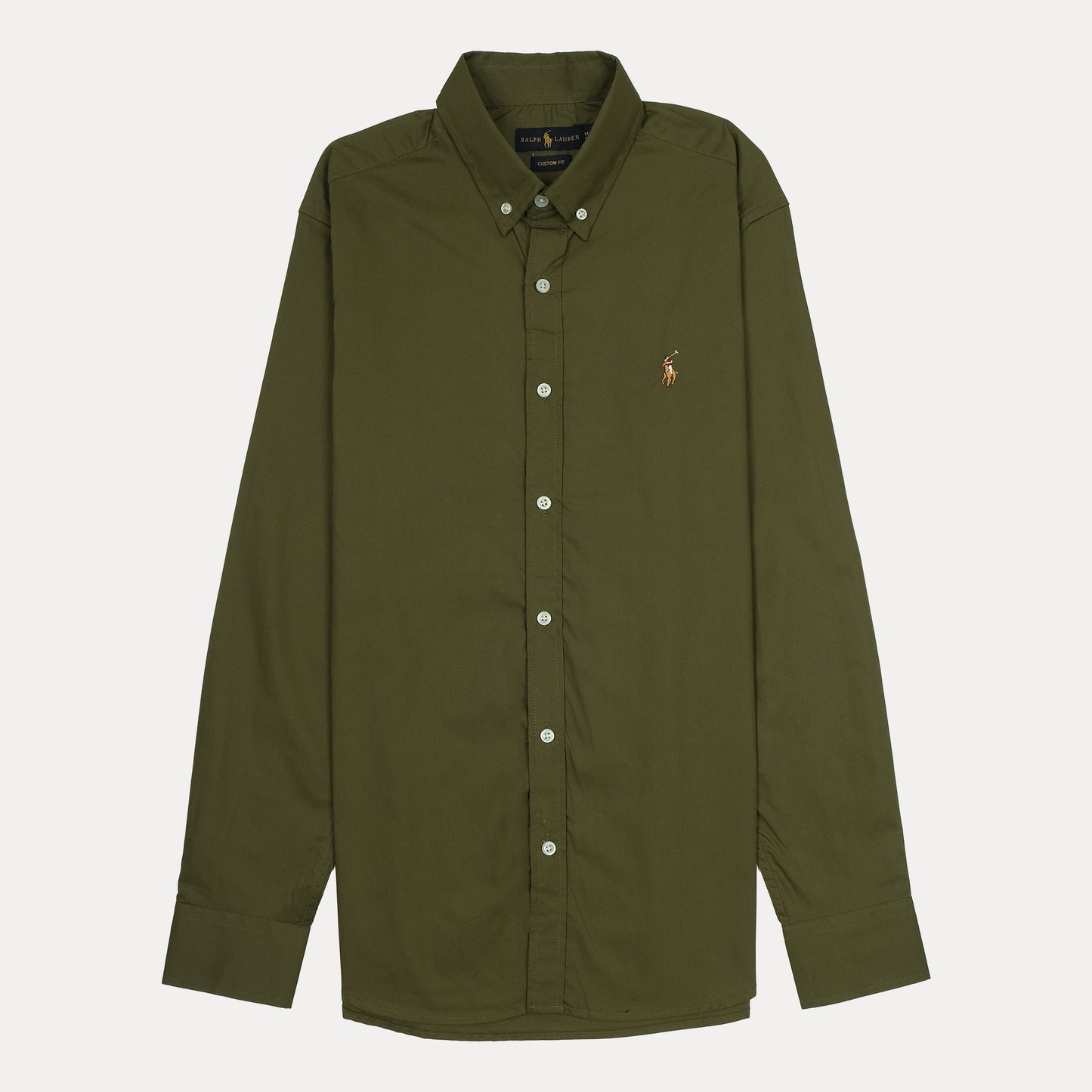 RALPH LAUREN Prismatic Sage Custom Fit Long Sleeve Shirt