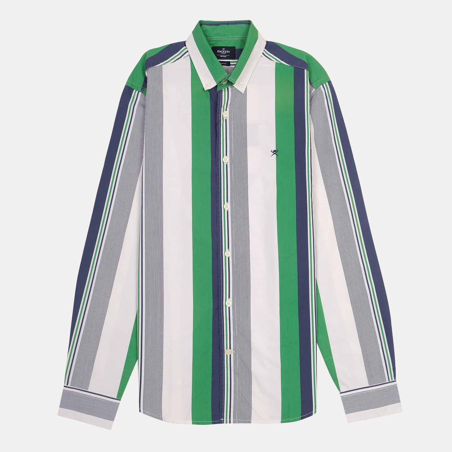 HACKETT Striped Cotton Button-Up Shirt