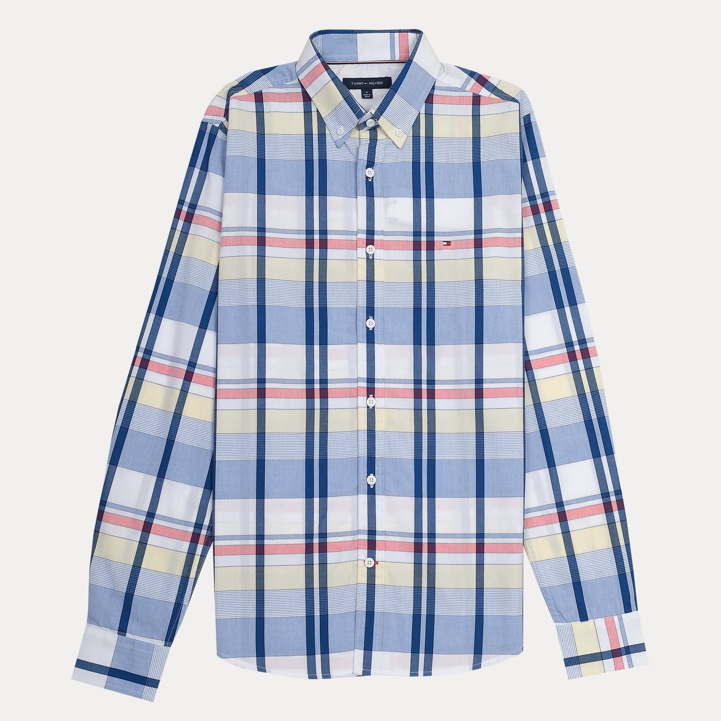 Tommy Hilfiger Classic Cotton Checkered Shirt in Serene Sky
