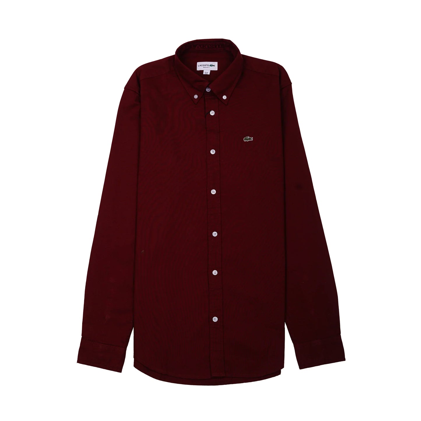 Lacoste Elegant Burgundy Button-Up Shirt