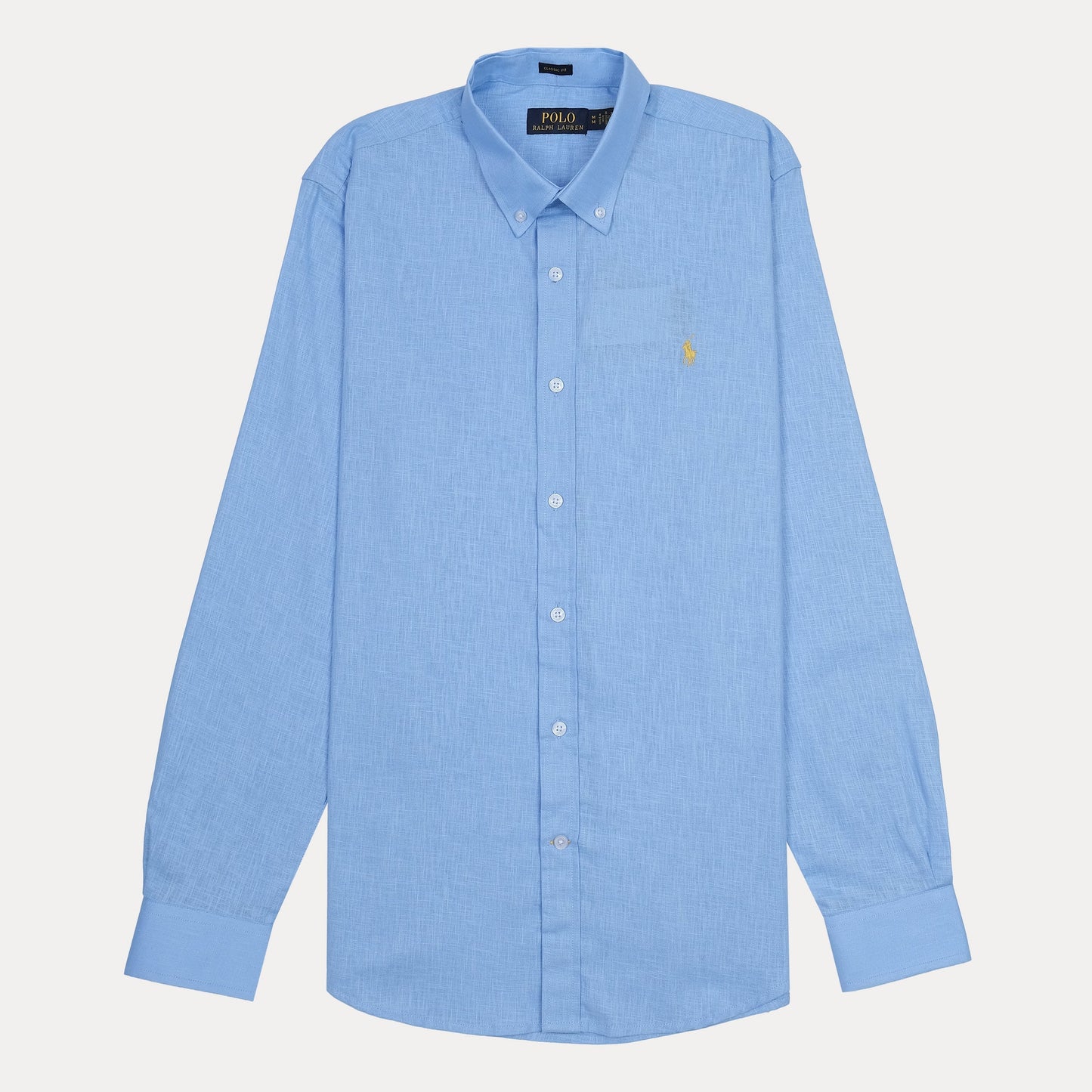 POLO RALPH LAUREN Linen Classic Fit Button-Down Shirt in Sky Blue