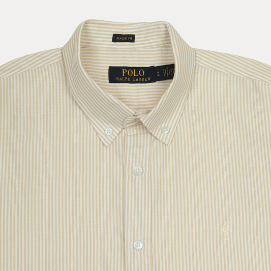 Polo Ralph Lauren Classic Fit Striped Shirt in Creamy Vanilla Swirl