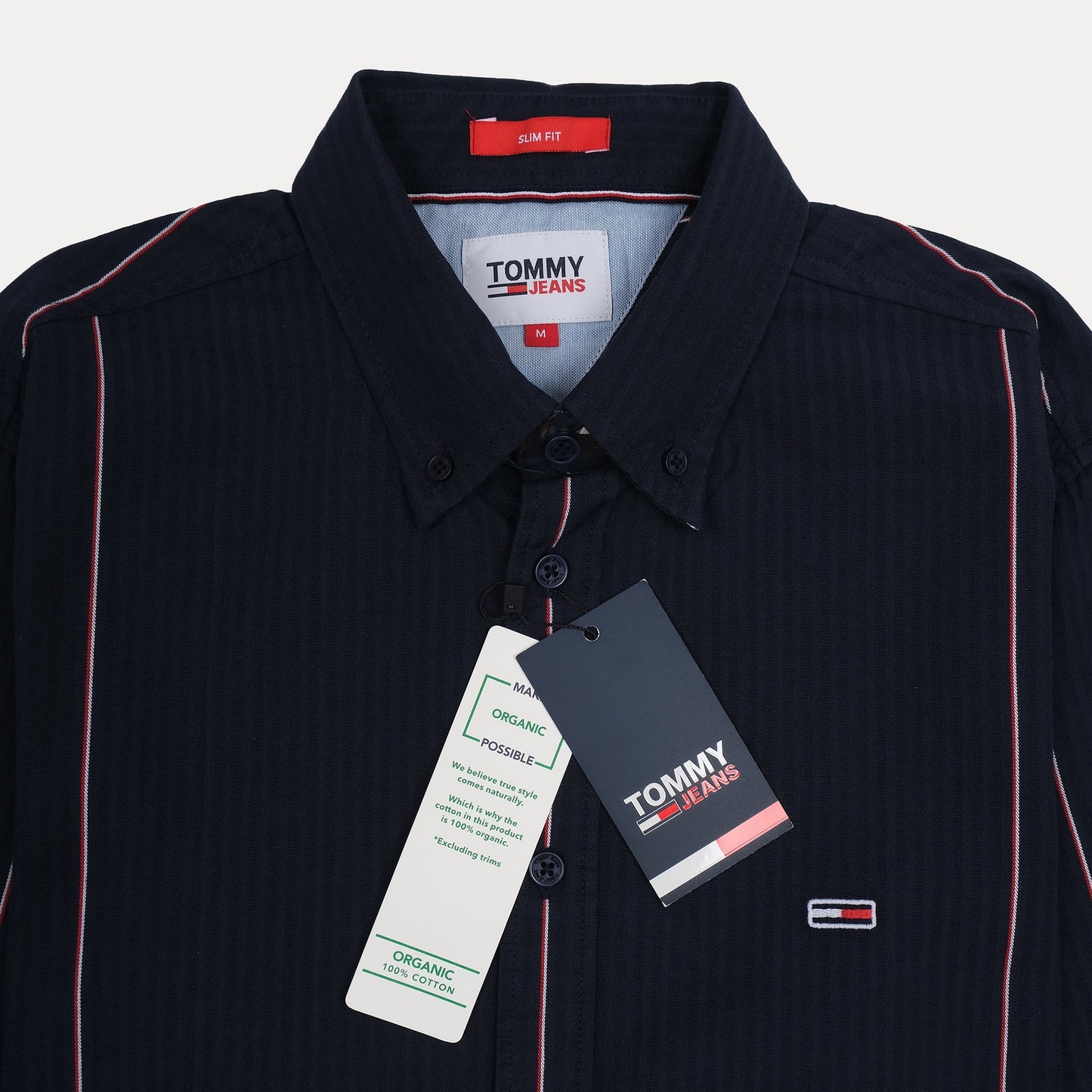 TOMMY JEANS Prismatic Cobalt Echo Slim Fit Long Sleeve Shirt