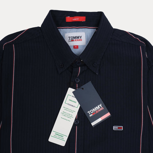 TOMMY JEANS Prismatic Cobalt Echo Slim Fit Long Sleeve Shirt