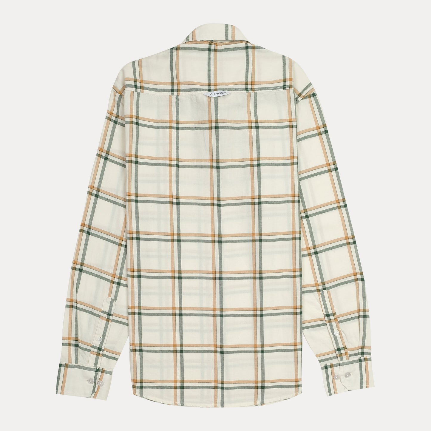 CALVIN KLEIN JEANS Harvest Cream Tailored Fit Long Sleeve Checked Shirt