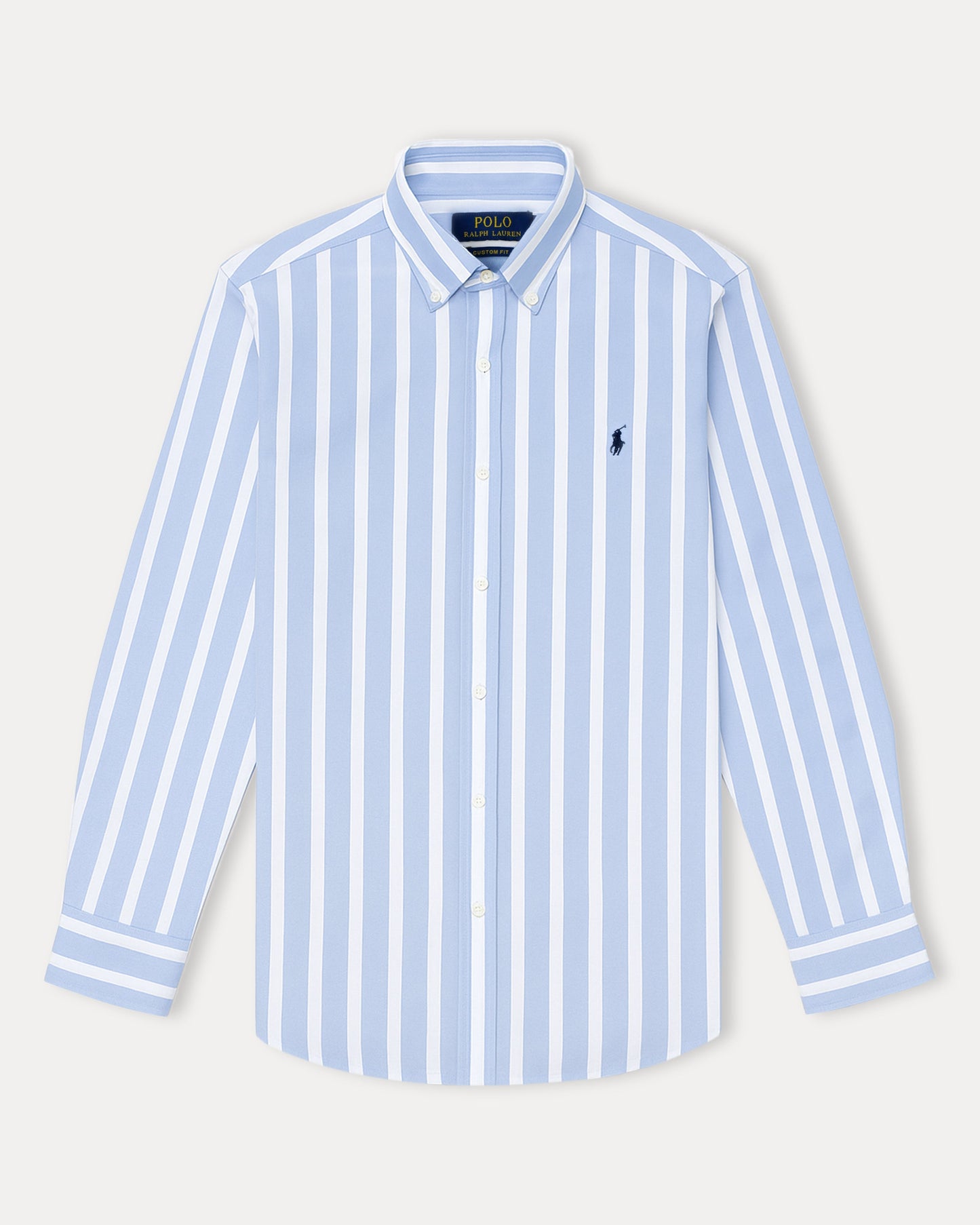Polo Ralph Lauren Custom Fit Striped Shirt in Serene Sky Blue