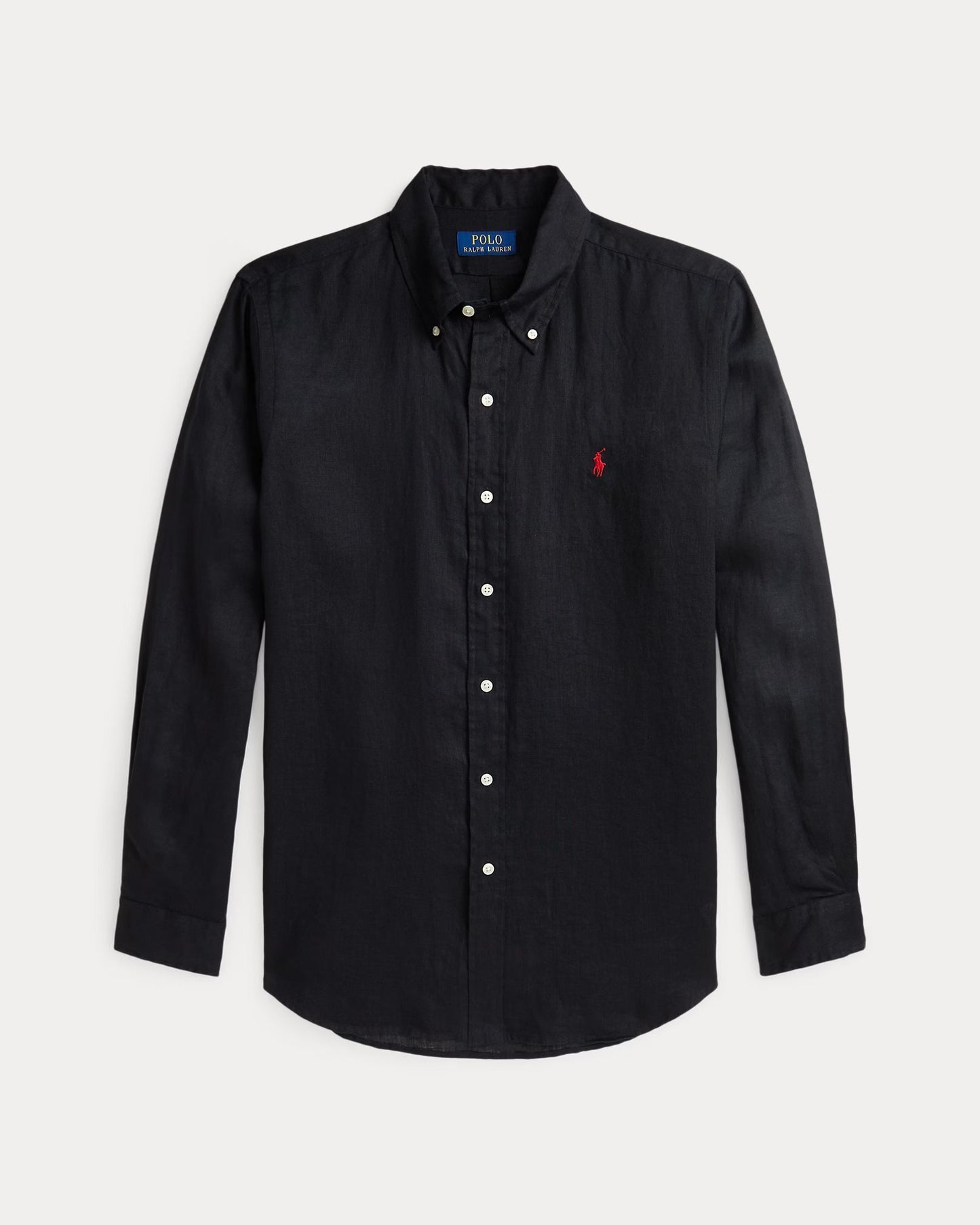 Polo Ralph Lauren Elegant Midnight Black Linen Shirt