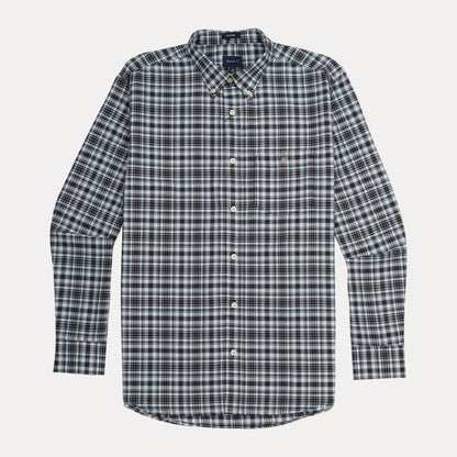 GANT Tech Prep Plaid Perfection Shirt in Charcoal Check