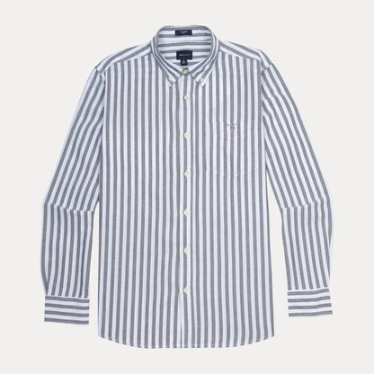 GANT Tech Prep Striped Elegance Shirt in Cloudy Grey