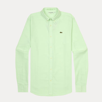Lacoste Refreshing Lime Striped Pique Shirt