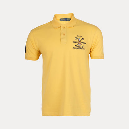 POLO RALPH LAUREN Opulent Marigold Classic Fit Short Sleeve Piqu������ Polo Shirt