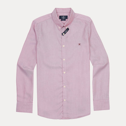 HACKETT Charming Raspberry Textured Slim Fit Shirt