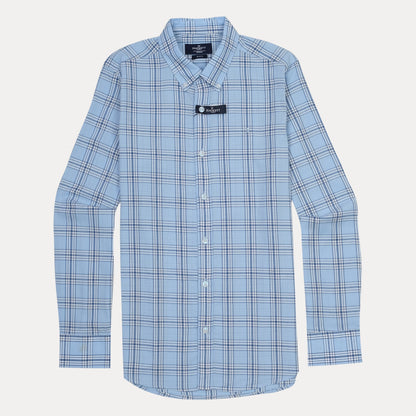 HACKETT Effervescent Sky Checkered Slim Fit Shirt