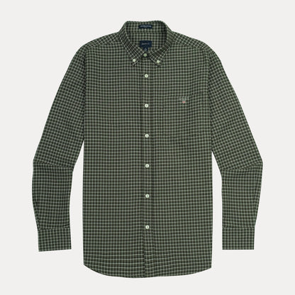 GANT The Beefy Oxford Shirt - Forest Green Checkered Elegance