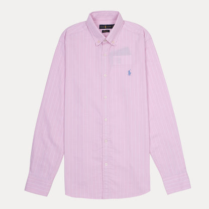 RALPH LAUREN Prismatic Coral Tailored Fit Long Sleeve Shirt