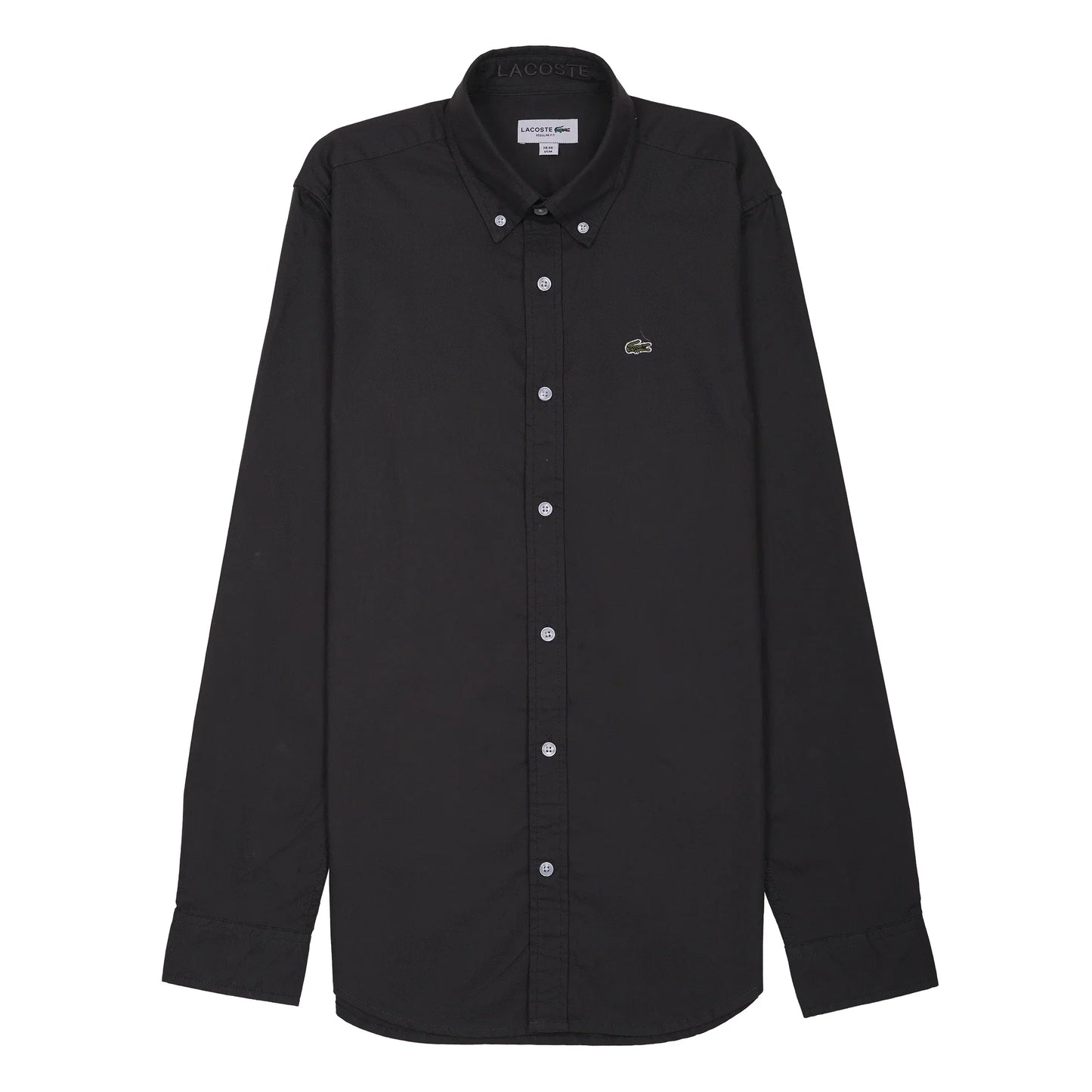 Lacoste Elegant Black Cotton Shirt