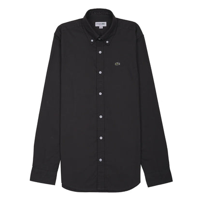 Lacoste Elegant Black Cotton Shirt