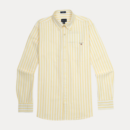 GANT Tech Prep Slim Fit Striped Shirt in Sunlit Yellow