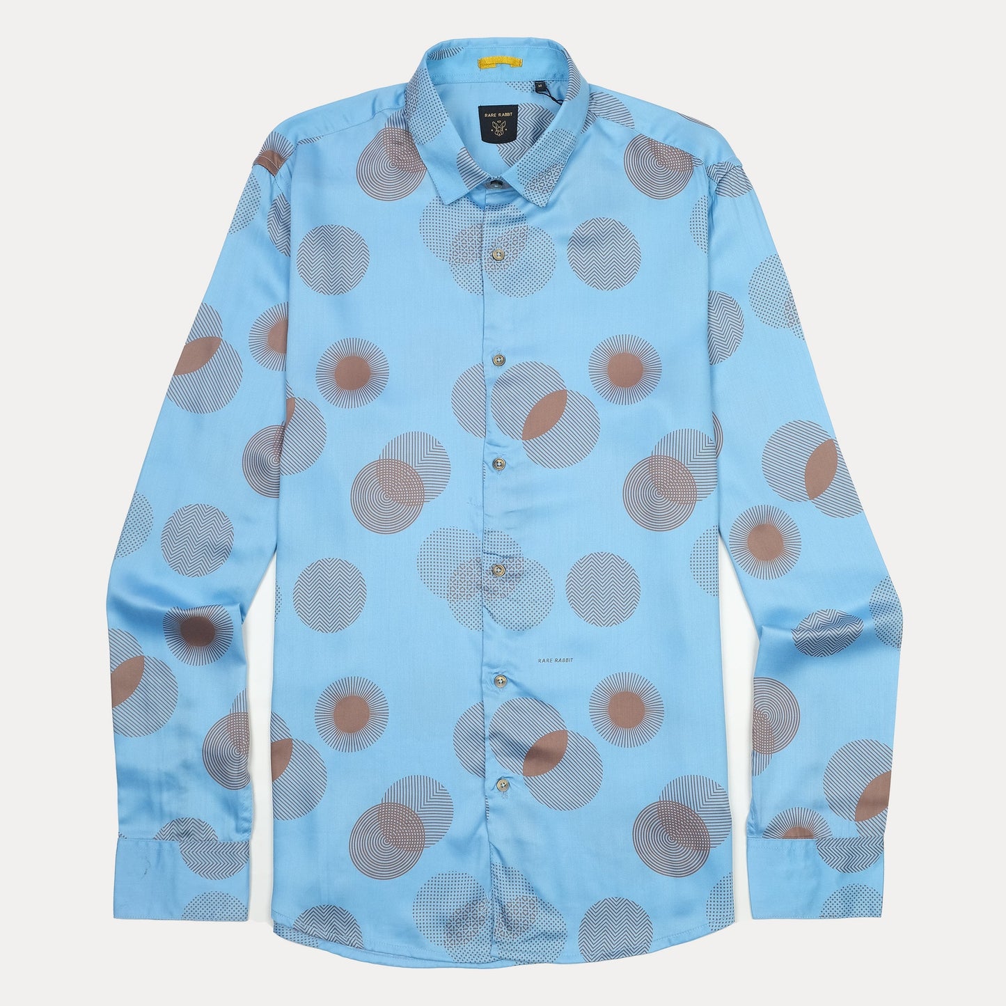 RARE RABBIT Whimsical Waves Long Sleeve Shirt in Sky Blue