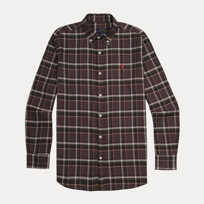 Polo Ralph Lauren Custom Fit Plaid Shirt in Rich Merlot