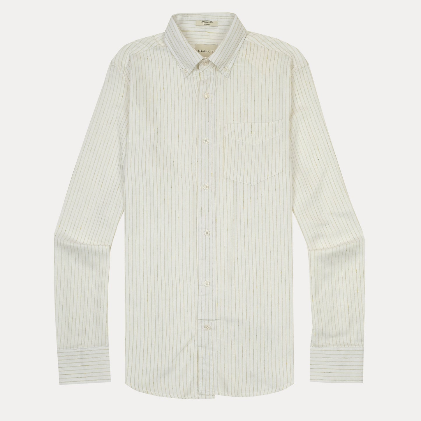 [Mélange Slub Linen] GANT Melange Striped Elegance Shirt in Creamy Whisper