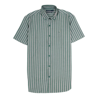 NAUTICA Radiant Teal Slim Fit Short Sleeve Shirt
