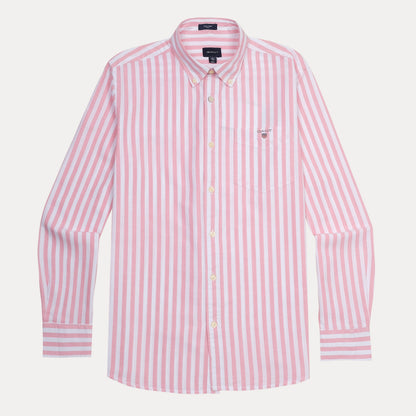 GANT Striped Elegance Tech Prep Shirt in Blushing Pink