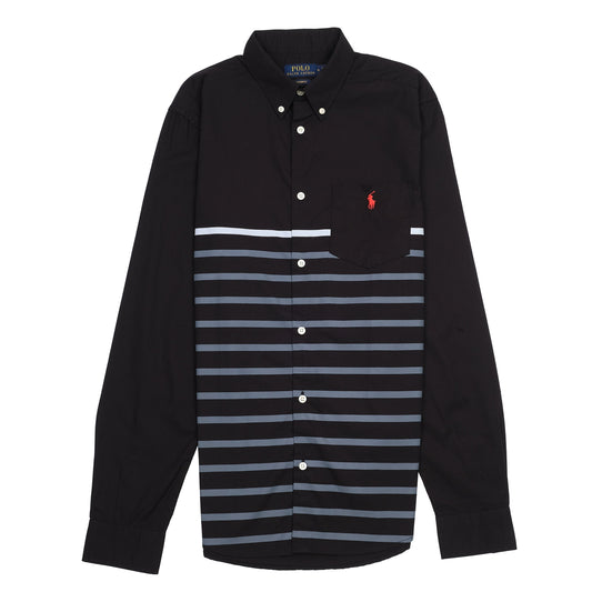 Ralph Lauren Classic Custom Fit Black Striped Shirt