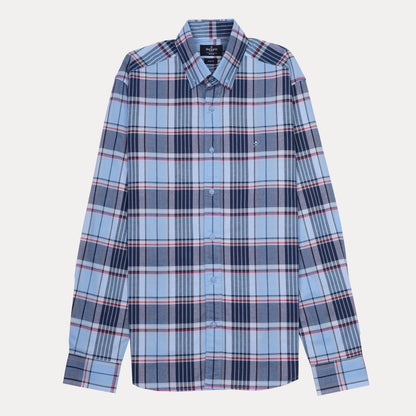 HACKETT London Slim Fit Plaid Shirt in Serene Sky