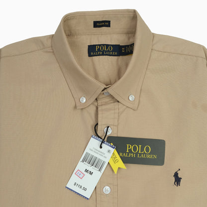 POLO RALPH LAUREN Classic Fit Button-Down Shirt in Beige