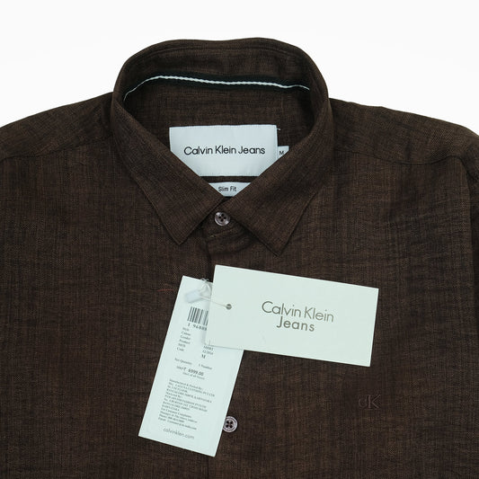 Calvin Klein Jeans Men's Slim Fit Textured Button-Up Shirt