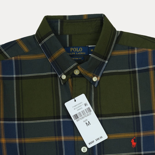 Polo Ralph Lauren Custom Fit Plaid Shirt in Enchanted Forest