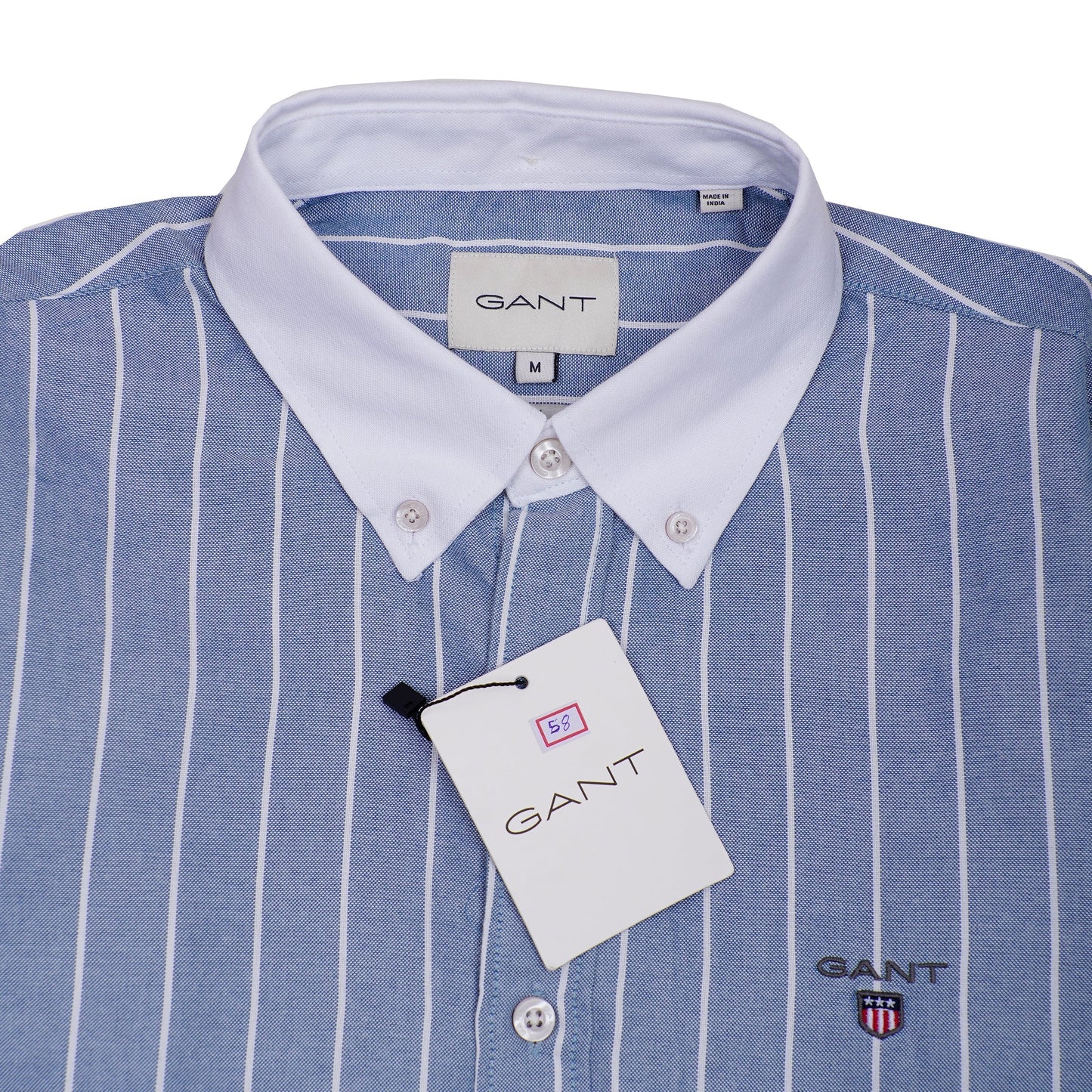 GANT Opulent Teal Tailored Fit Long Sleeve Button-Up Shirt