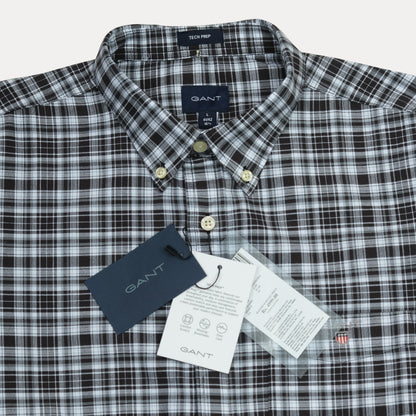 GANT Tech Prep Plaid Perfection Shirt in Charcoal Check