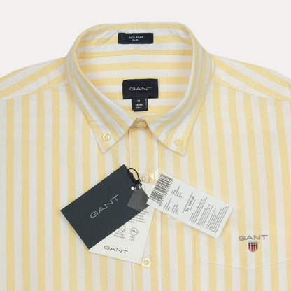 GANT Tech Prep Slim Fit Striped Shirt in Sunlit Yellow