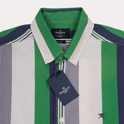 HACKETT Striped Cotton Button-Up Shirt