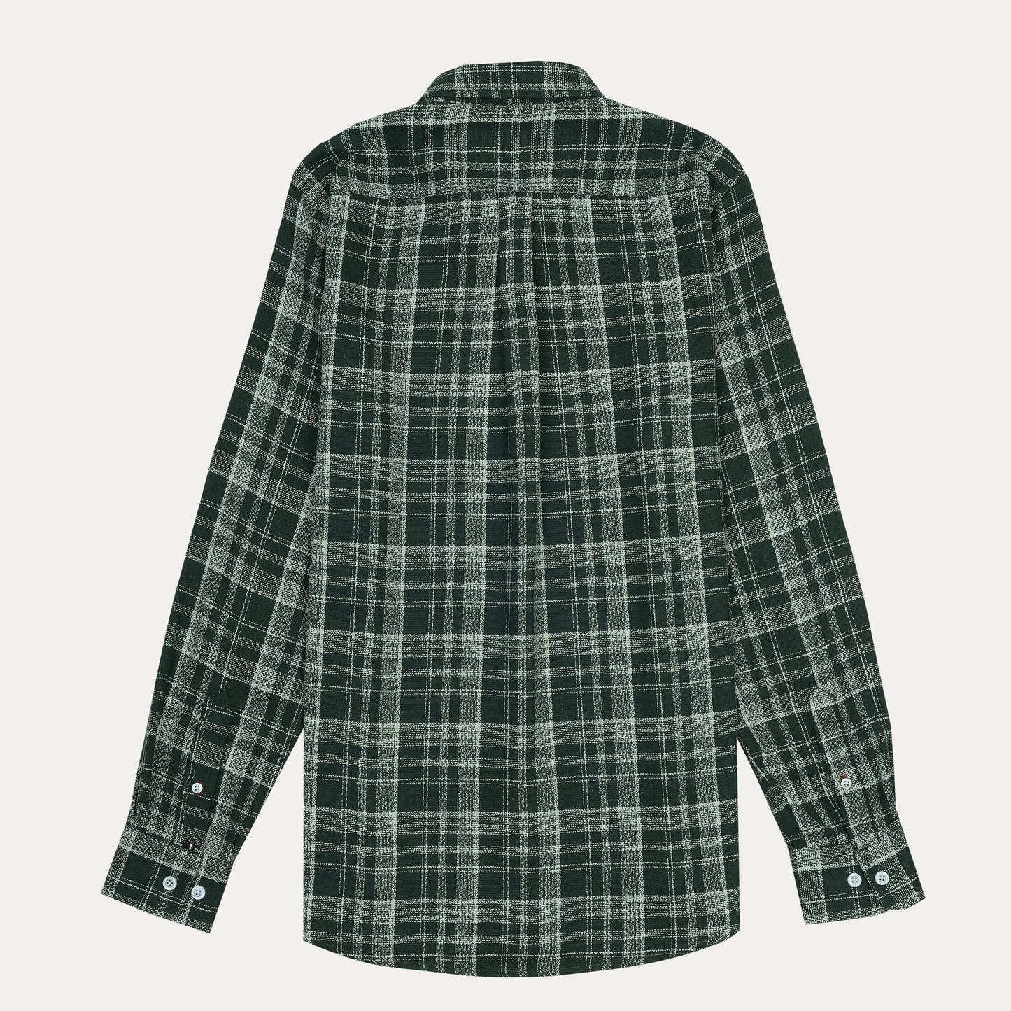 Tommy Hilfiger Organic Cotton Slim Fit Plaid Shirt in Forest Green
