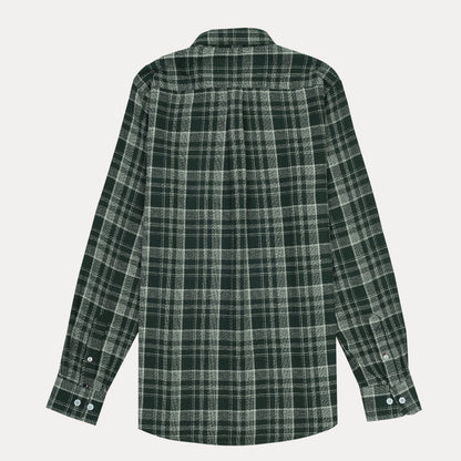 Tommy Hilfiger Organic Cotton Slim Fit Plaid Shirt in Forest Green