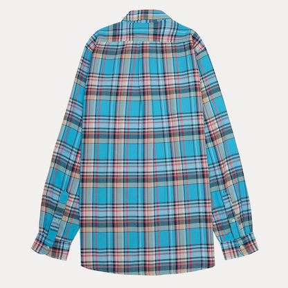 Polo Ralph Lauren Custom Fit Plaid Shirt in Oceanic Blue