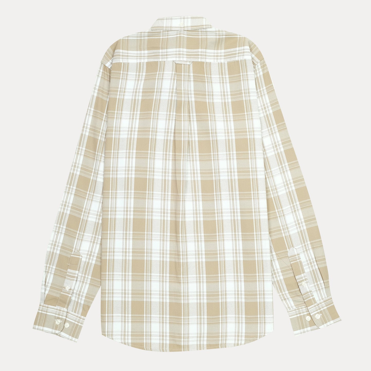 GANT Tech Prep Plaid Shirt in Sandy Beige Delight