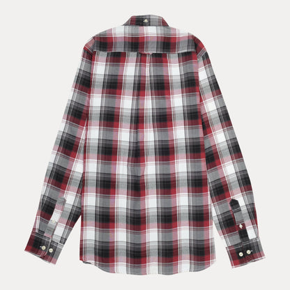 GANT Tech Prep Plaid Perfection Shirt in Crimson & Charcoal