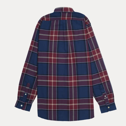 Polo Ralph Lauren Custom Fit Plaid Shirt in Majestic Midnight & Burgundy Bliss