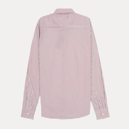 TOMMY HILFIGER Crimson Mosaic Modern Fit Long Sleeve Button-Up Shirt