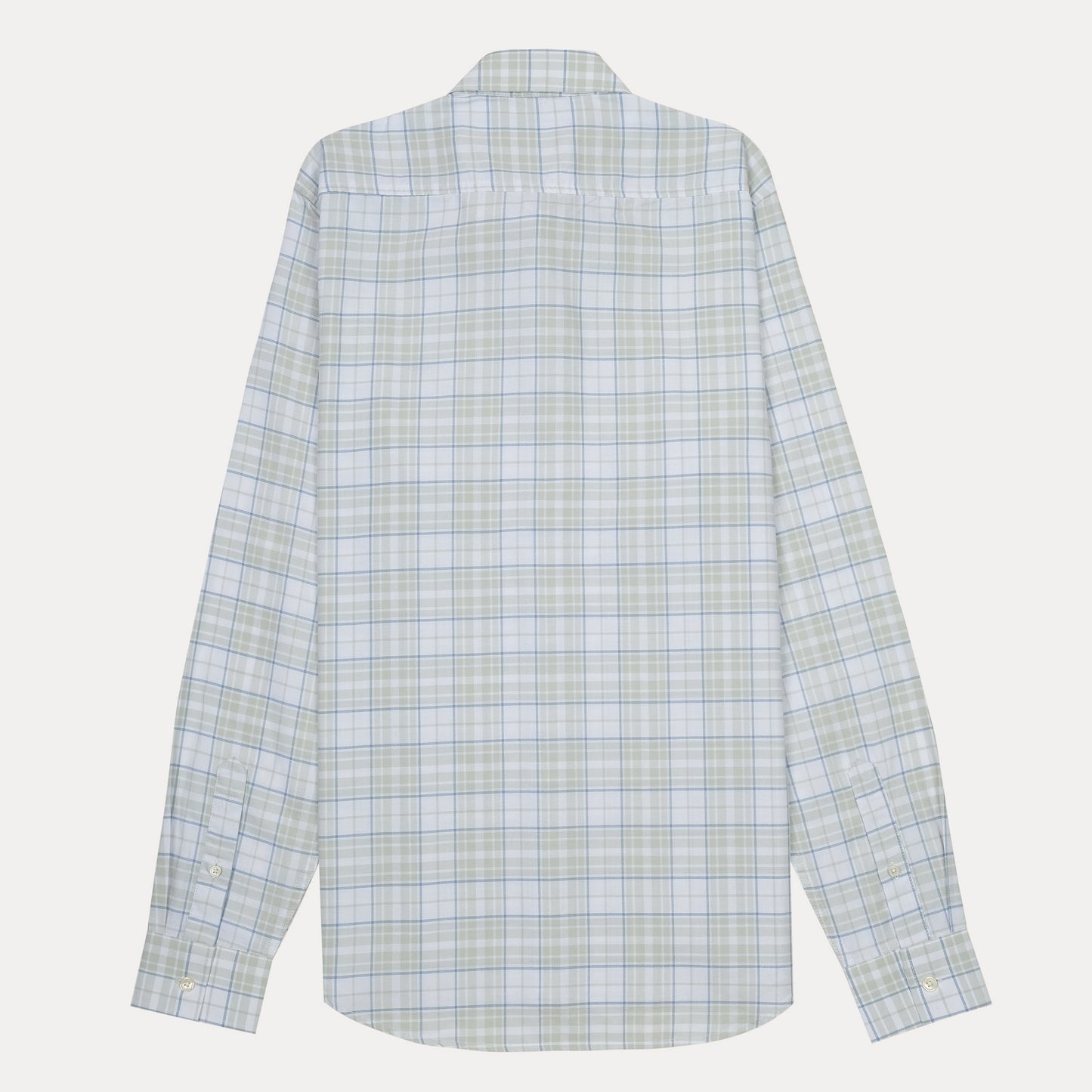 Lacoste Sun Fit Plaid Periwinkle & Sage Button-Up Shirt