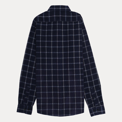 Calvin Klein Cozy Checkered Flannel Shirt in Midnight Plaid