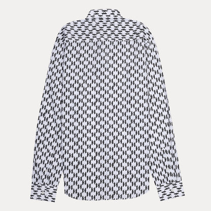 Karl Lagerfeld Chic Monochrome Patterned Shirt